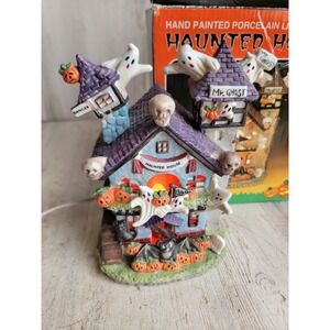 Vintage haunted house Spooky hollow goblin Manor Halloween Village accessory